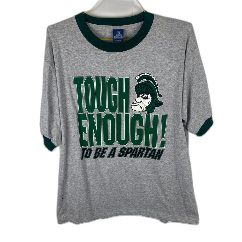 Michigan State University Belton Designer Knits Grey T-shirt Men's Large MSU Tee